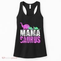 Twin Mom Mama Saurus Dinosaur Mother's Day Gift Women's Tank Top thumb 0