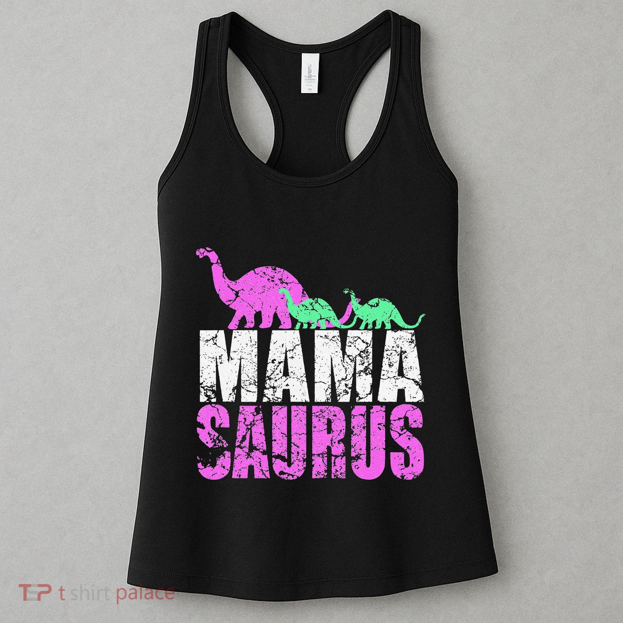 Twin Mom Mama Saurus Dinosaur Mother's Day Gift Women's Tank Top