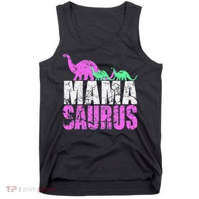 Twin Mom Mama Saurus Dinosaur Mother's Day Gift Tank Top