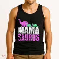 Twin Mom Mama Saurus Dinosaur Mother's Day Gift Tank Top thumb 3
