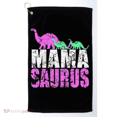 Twin Mom Mama Saurus Dinosaur Mother's Day Gift Golf Towel