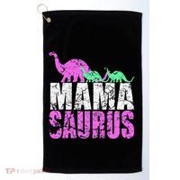 Twin Mom Mama Saurus Dinosaur Mother's Day Gift Golf Towel thumb 0