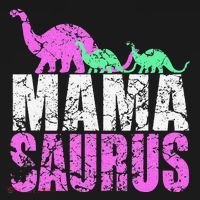 Twin Mom Mama Saurus Dinosaur Mother's Day Gift Women's Long Sleeve Shirt thumb 2