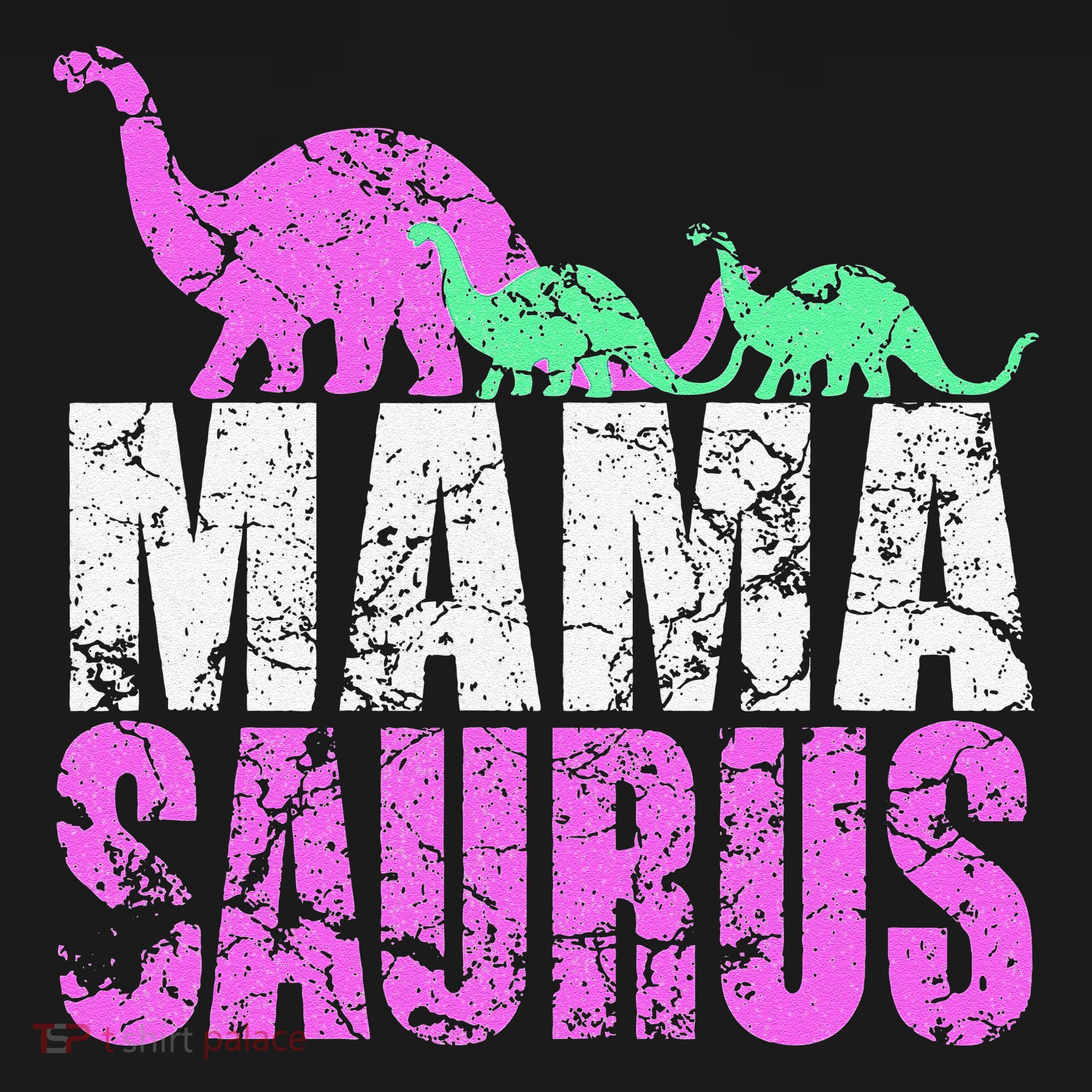 Twin Mom Mama Saurus Dinosaur Mother's Day Gift Women's Long Sleeve Shirt