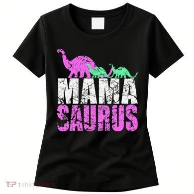Twin Mom Mama Saurus Dinosaur Mother's Day Gift Women's T-Shirt