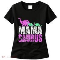 Twin Mom Mama Saurus Dinosaur Mother's Day Gift Women's T-Shirt thumb 0