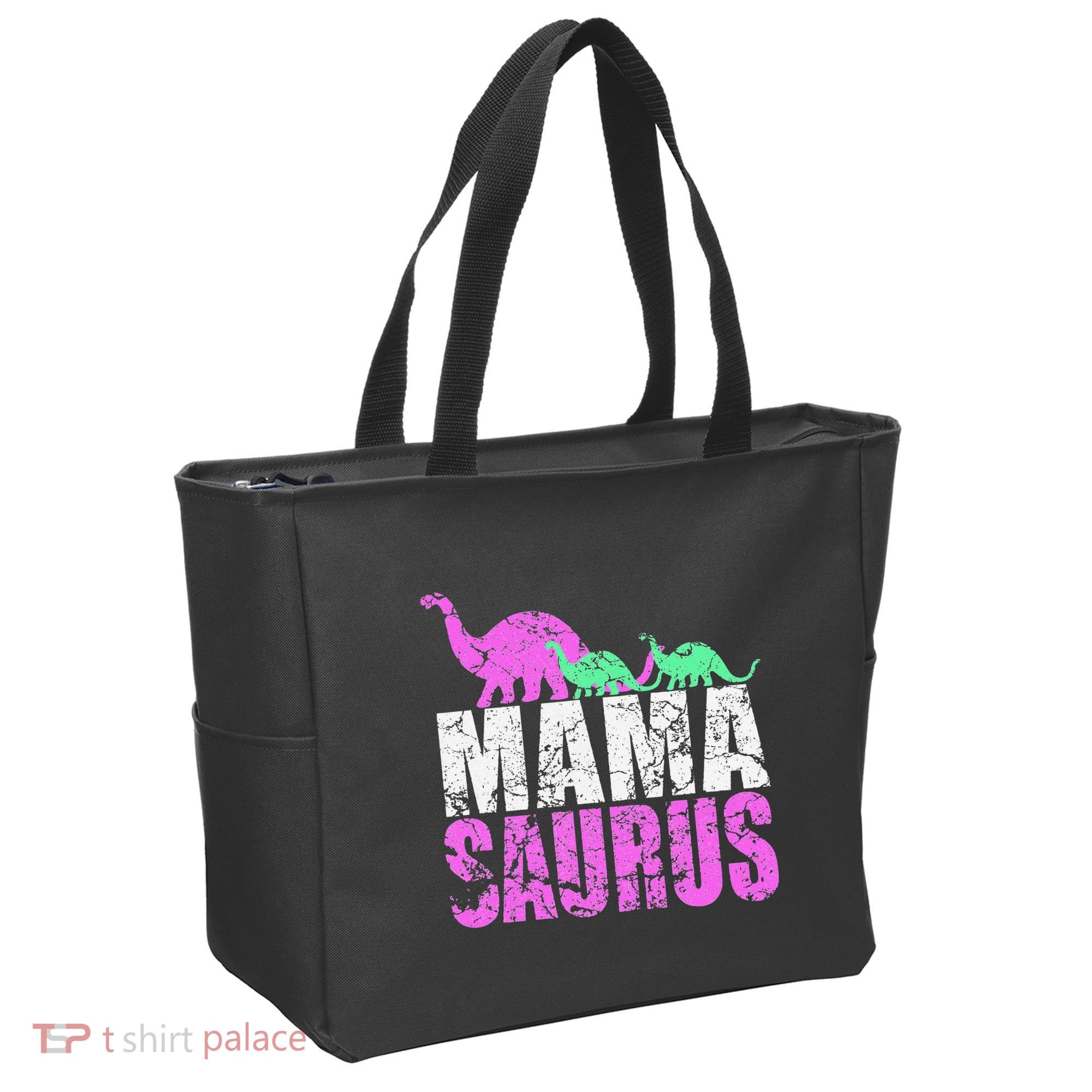 Twin Mom Mama Saurus Dinosaur Mother's Day Gift Tote Bag