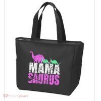 Twin Mom Mama Saurus Dinosaur Mother's Day Gift Tote Bag thumb 3