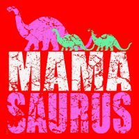 Twin Mom Mama Saurus Dinosaur Mother's Day Gift Santa Hat thumb 1