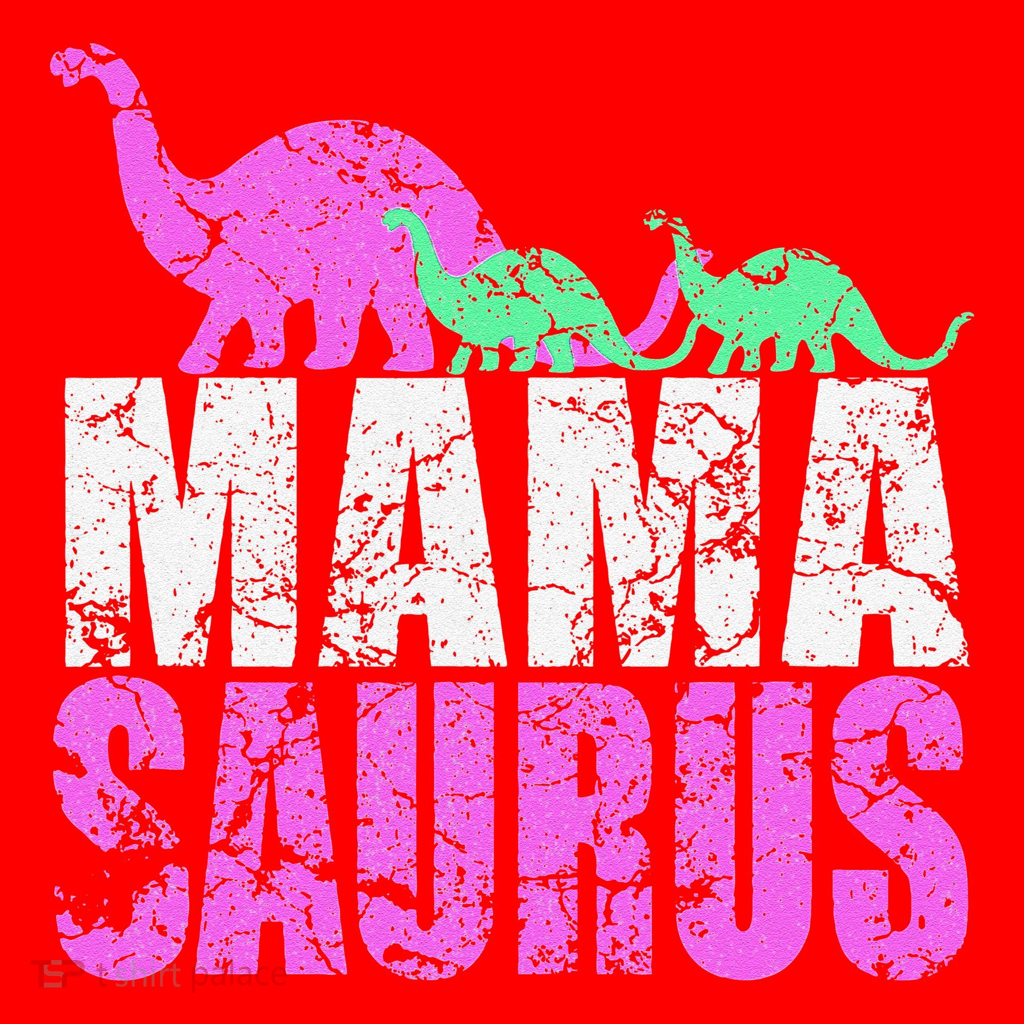 Twin Mom Mama Saurus Dinosaur Mother's Day Gift Santa Hat