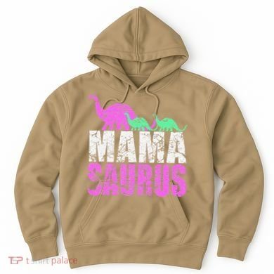 Twin Mom Mama Saurus Dinosaur Mother's Day Gift Hoodie