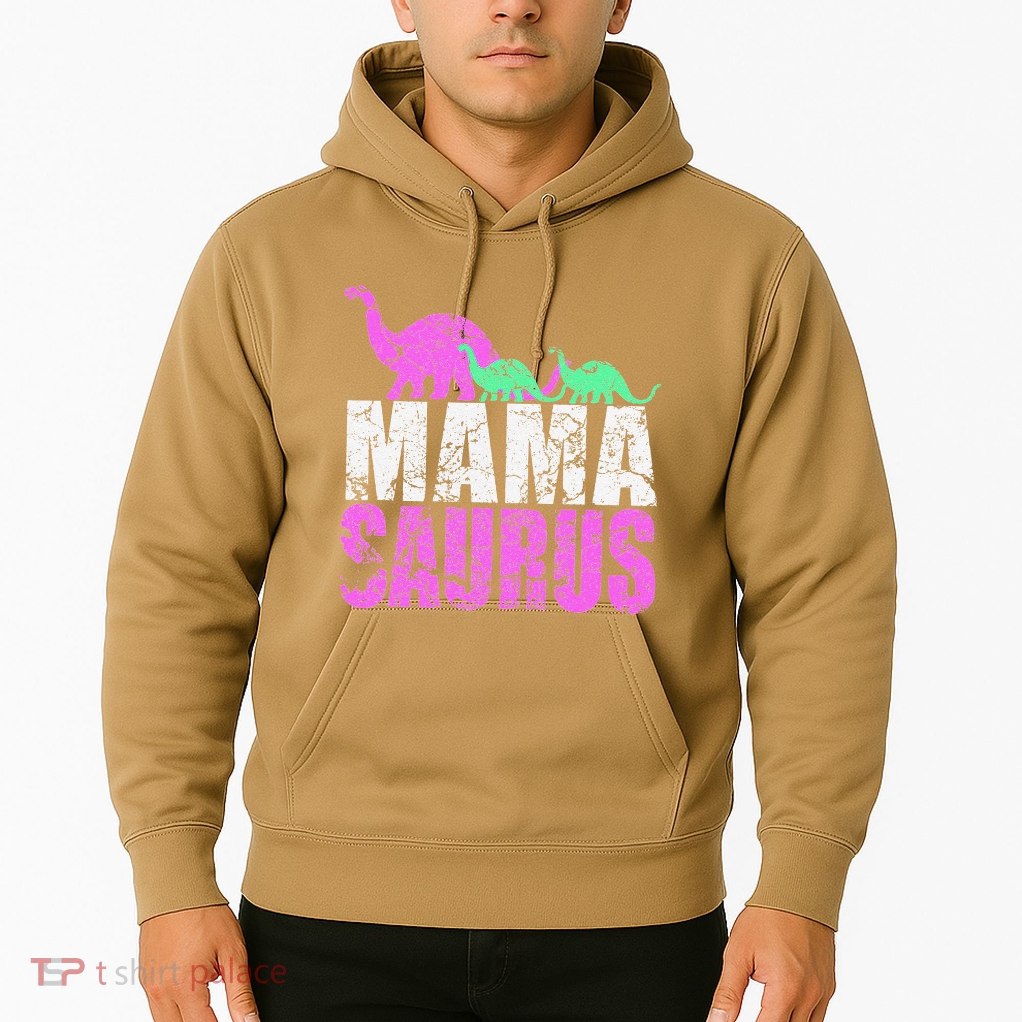 Twin Mom Mama Saurus Dinosaur Mother's Day Gift Hoodie