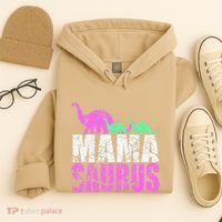 Twin Mom Mama Saurus Dinosaur Mother's Day Gift Hoodie thumb 4