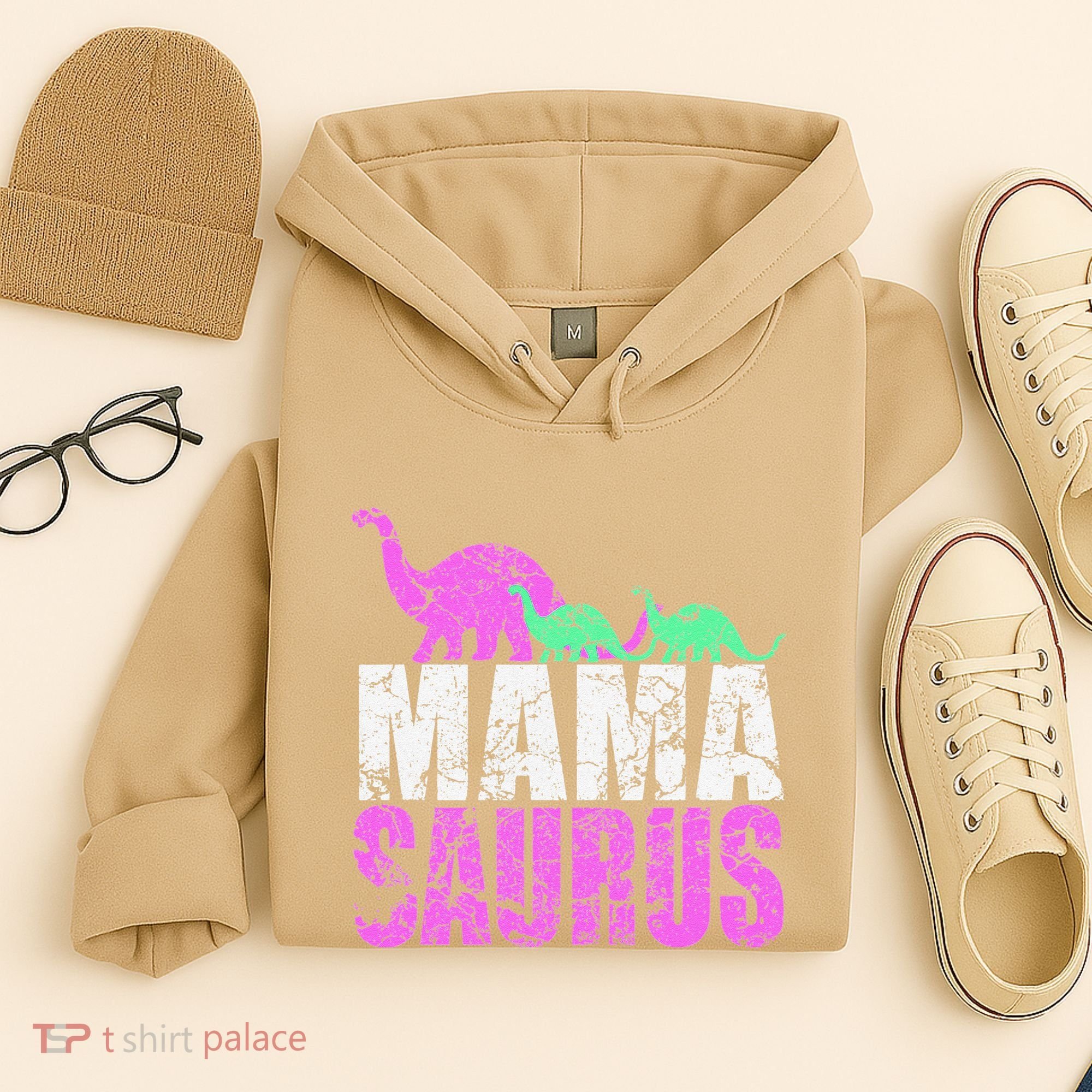 Twin Mom Mama Saurus Dinosaur Mother's Day Gift Hoodie