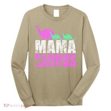 Twin Mom Mama Saurus Dinosaur Mother's Day Gift Long Sleeve Shirt