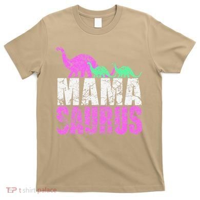 Twin Mom Mama Saurus Dinosaur Mother's Day Gift T-Shirt