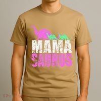 Twin Mom Mama Saurus Dinosaur Mother's Day Gift T-Shirt thumb 3
