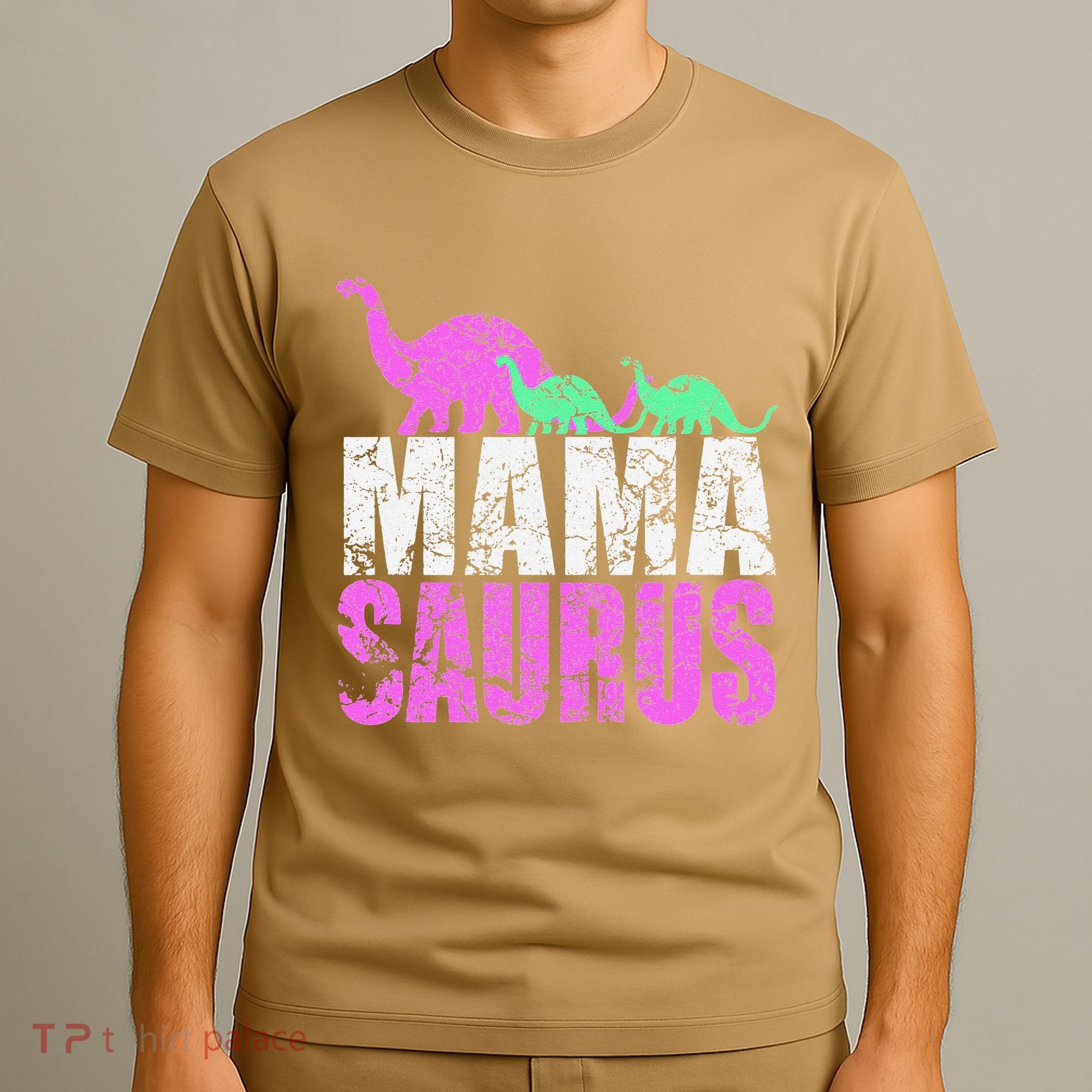 Twin Mom Mama Saurus Dinosaur Mother's Day Gift T-Shirt