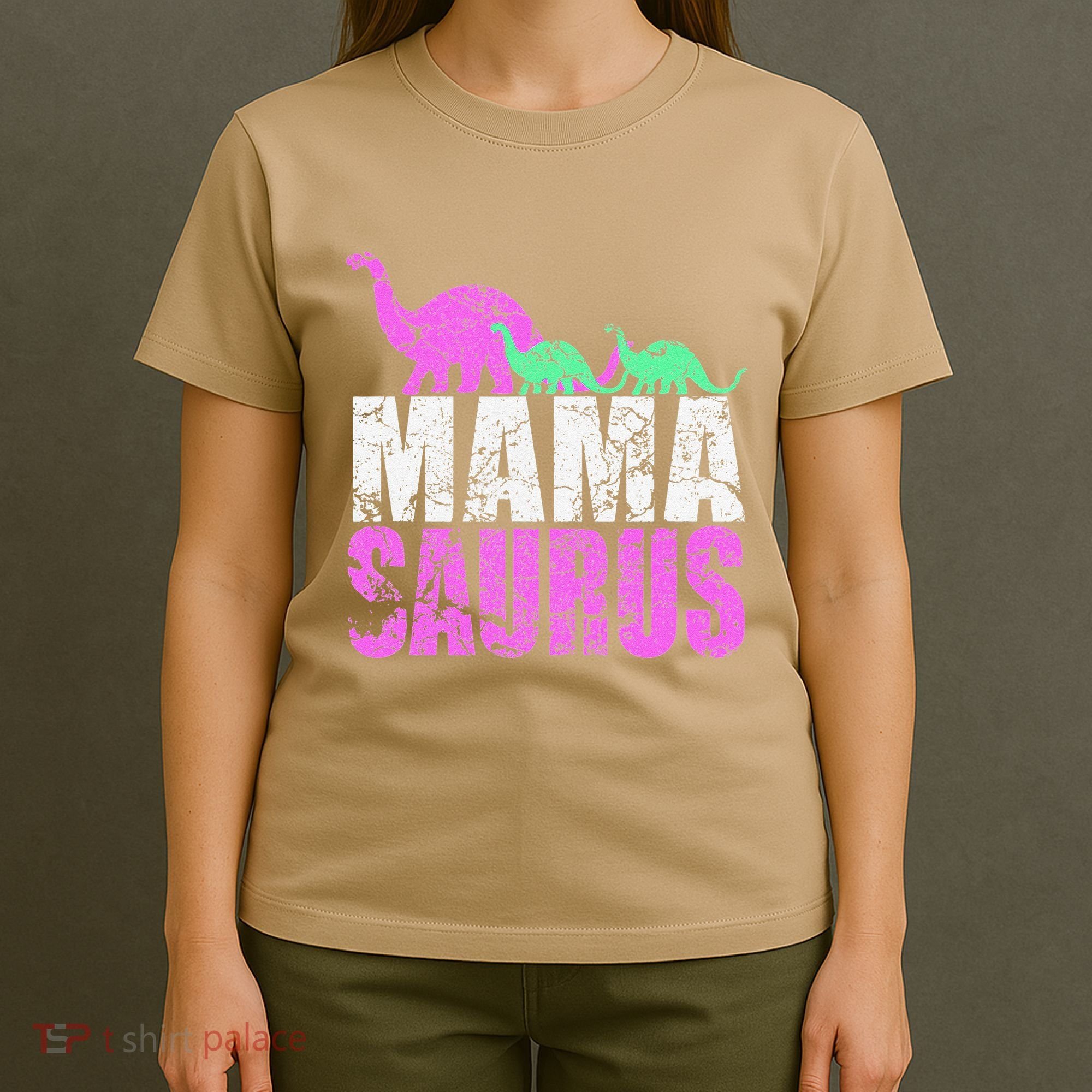 Twin Mom Mama Saurus Dinosaur Mother's Day Gift T-Shirt