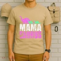 Twin Mom Mama Saurus Dinosaur Mother's Day Gift T-Shirt thumb 6