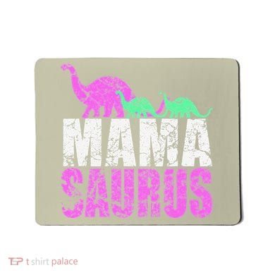Twin Mom Mama Saurus Dinosaur Mother's Day Gift Mousepad