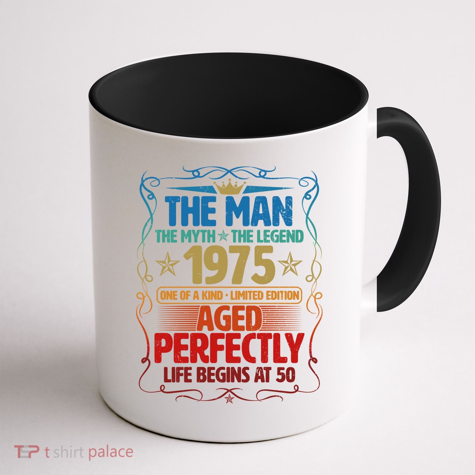 The Man Myth Legend 1975 Aged Perfectly 50th Birthday Coffee Mug