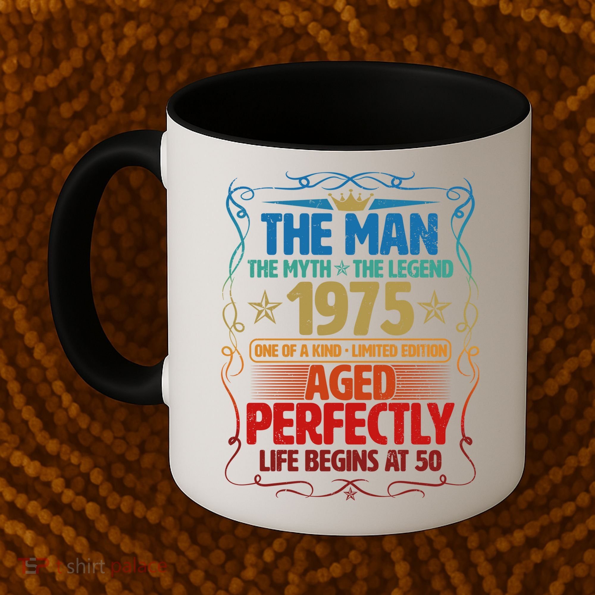 The Man Myth Legend 1975 Aged Perfectly 50th Birthday Coffee Mug