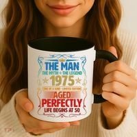 The Man Myth Legend 1975 Aged Perfectly 50th Birthday Coffee Mug thumb 3