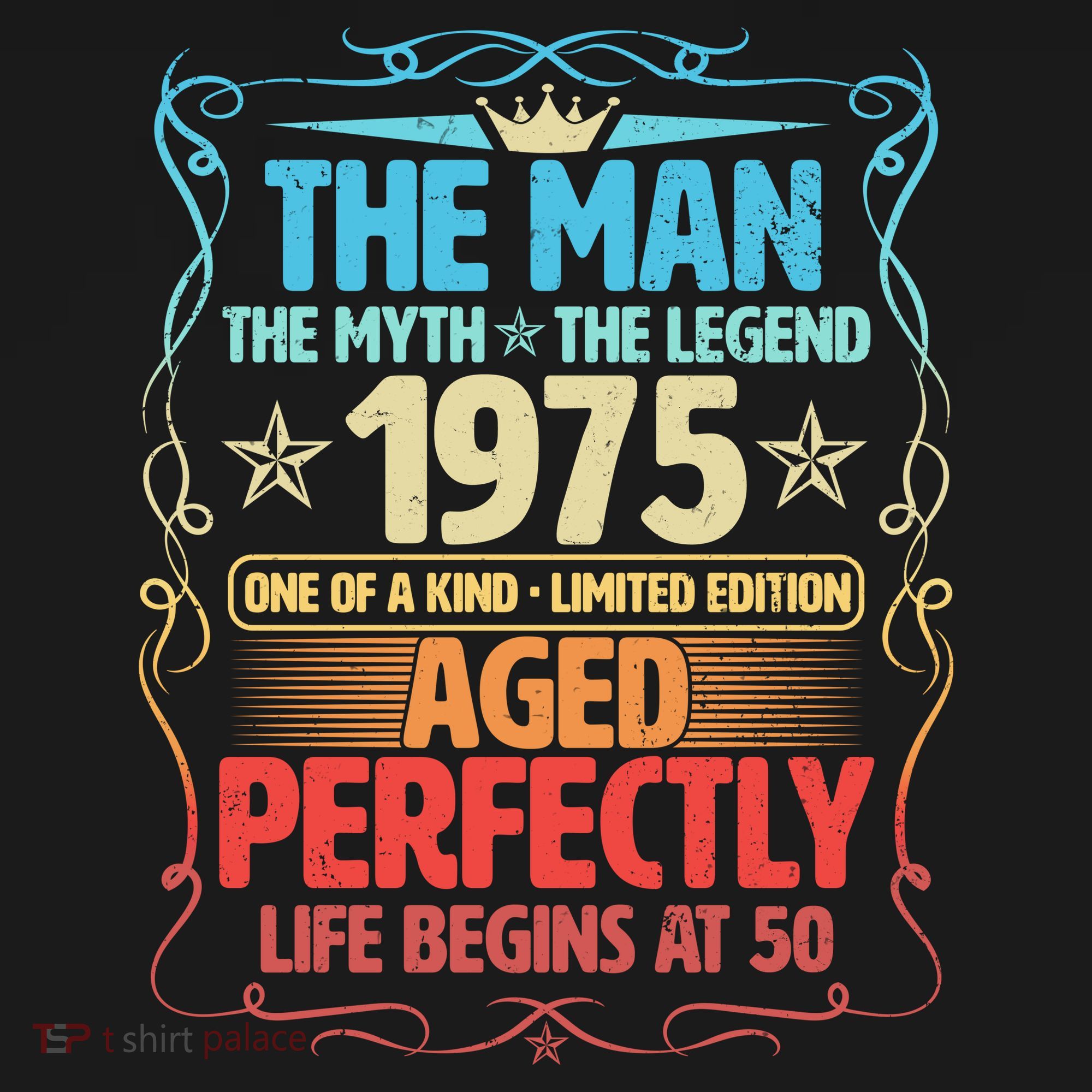 The Man Myth Legend 1975 Aged Perfectly 50th Birthday Polo