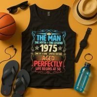 The Man Myth Legend 1975 Aged Perfectly 50th Birthday Tank Top thumb 4