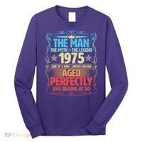 The Man Myth Legend 1975 Aged Perfectly 50th Birthday Long Sleeve Shirt thumb 0