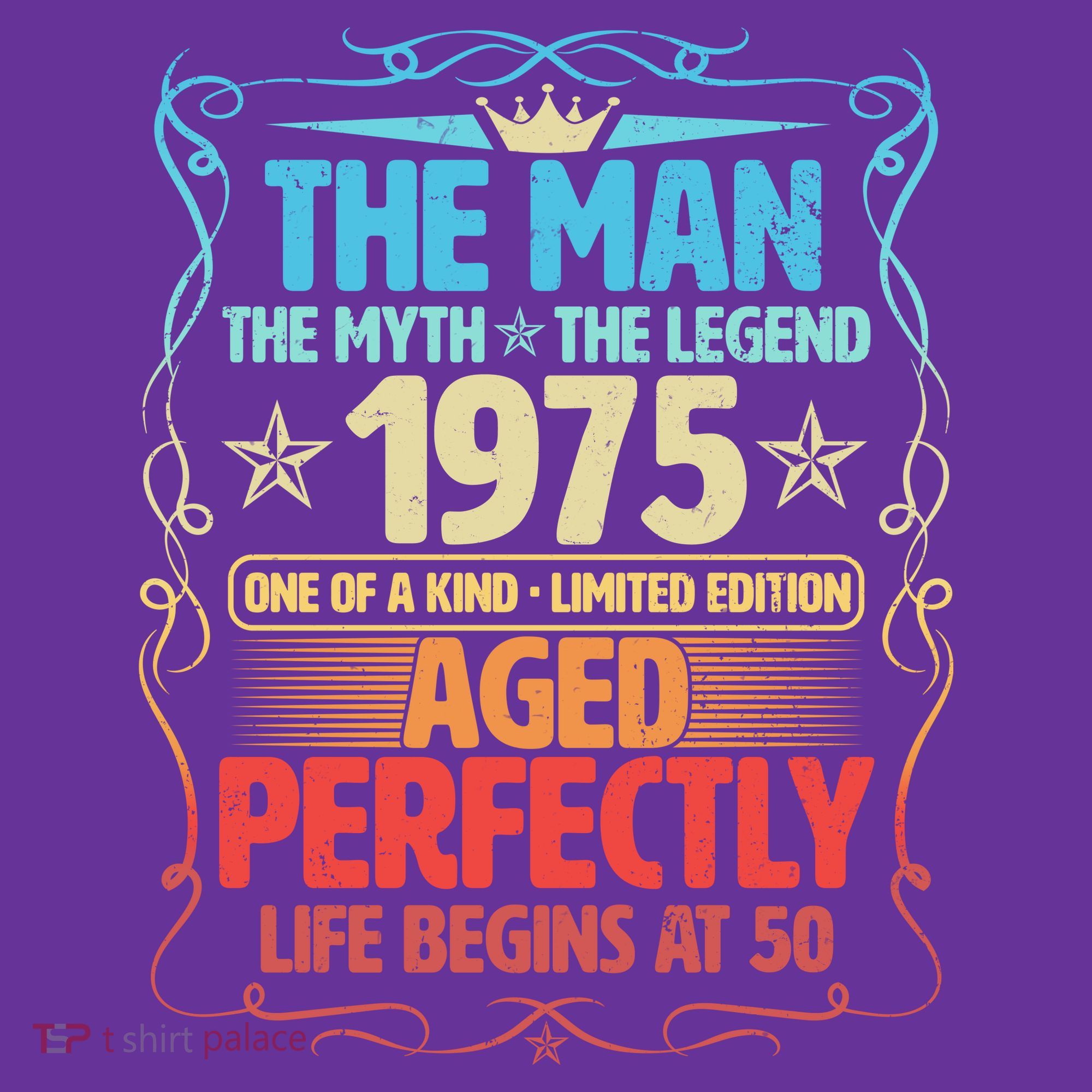 The Man Myth Legend 1975 Aged Perfectly 50th Birthday Women's T-Shirt