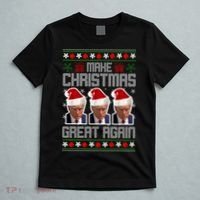 Trump Mugshot Make Christmas Great Again Funny Ugly T-Shirt thumb 5