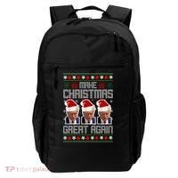 Trump Mugshot Make Christmas Great Again Funny Ugly Backpack thumb 0