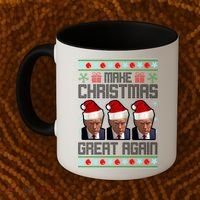 Trump Mugshot Make Christmas Great Again Funny Ugly Coffee Mug thumb 2