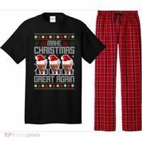 Trump Mugshot Make Christmas Great Again Funny Ugly Pajama Set thumb 0