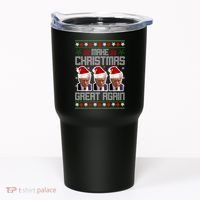 Trump Mugshot Make Christmas Great Again Funny Ugly Tumbler thumb 0