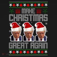 Trump Mugshot Make Christmas Great Again Funny Ugly Women's Tank Top thumb 5