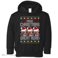 Trump Mugshot Make Christmas Great Again Funny Ugly Toddler Hoodie thumb 0
