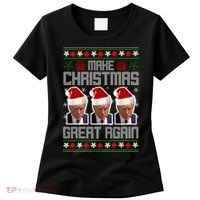 Trump Mugshot Make Christmas Great Again Funny Ugly Women's T-Shirt thumb 0