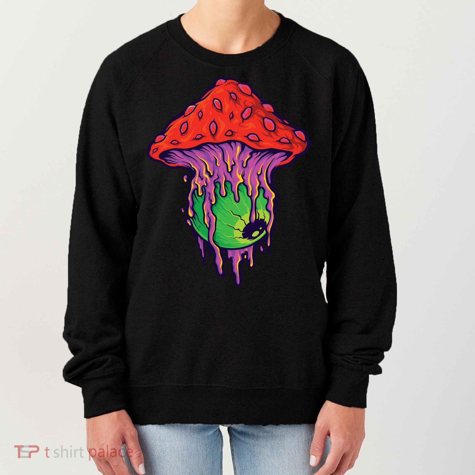 Trippy Melting Mushroom Women's Sweatshirt