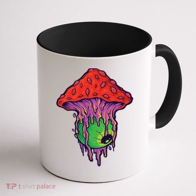 Trippy Melting Mushroom Coffee Mug back