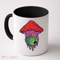 Trippy Melting Mushroom Coffee Mug thumb 0