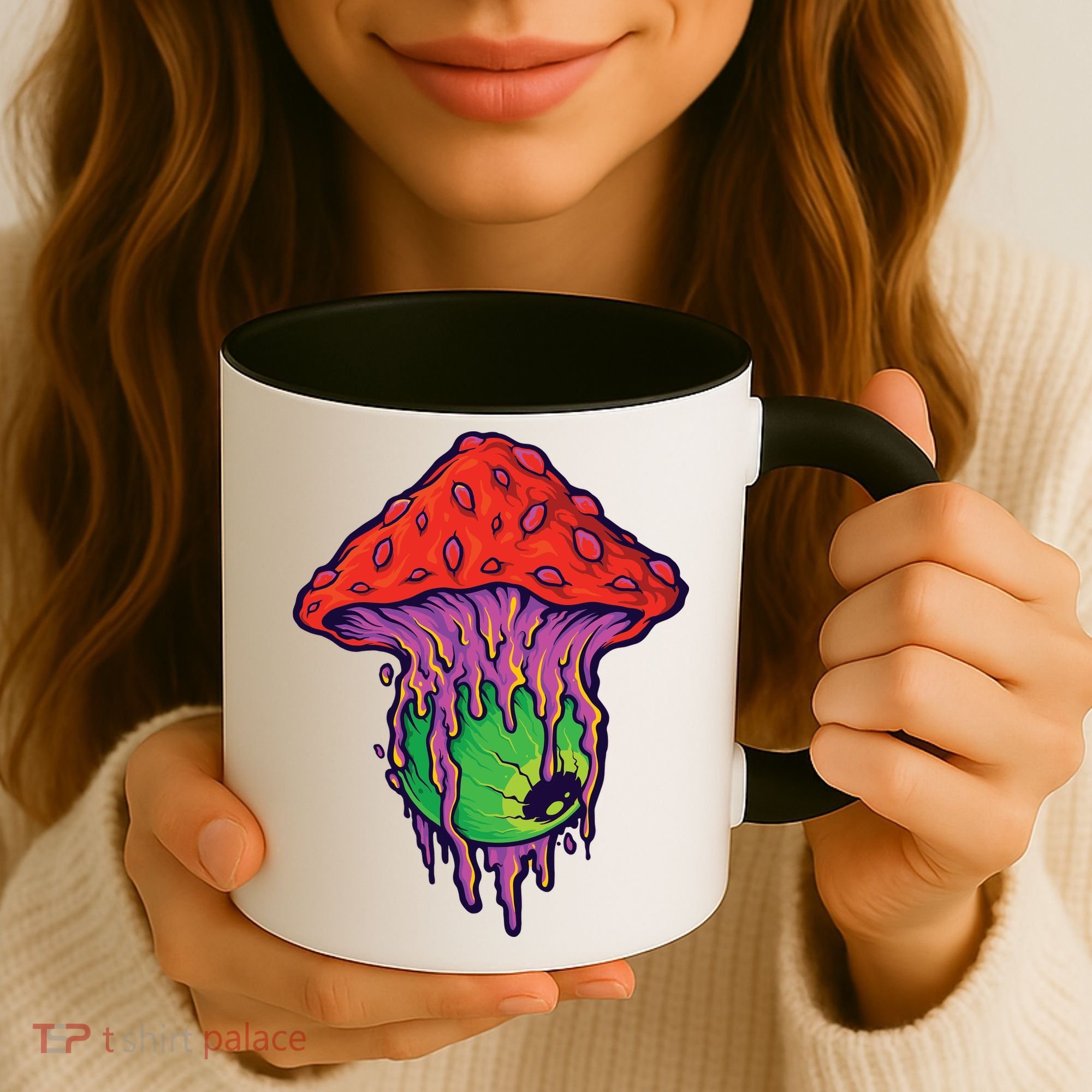 Trippy Melting Mushroom Coffee Mug