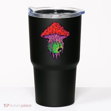 Trippy Melting Mushroom Tumbler