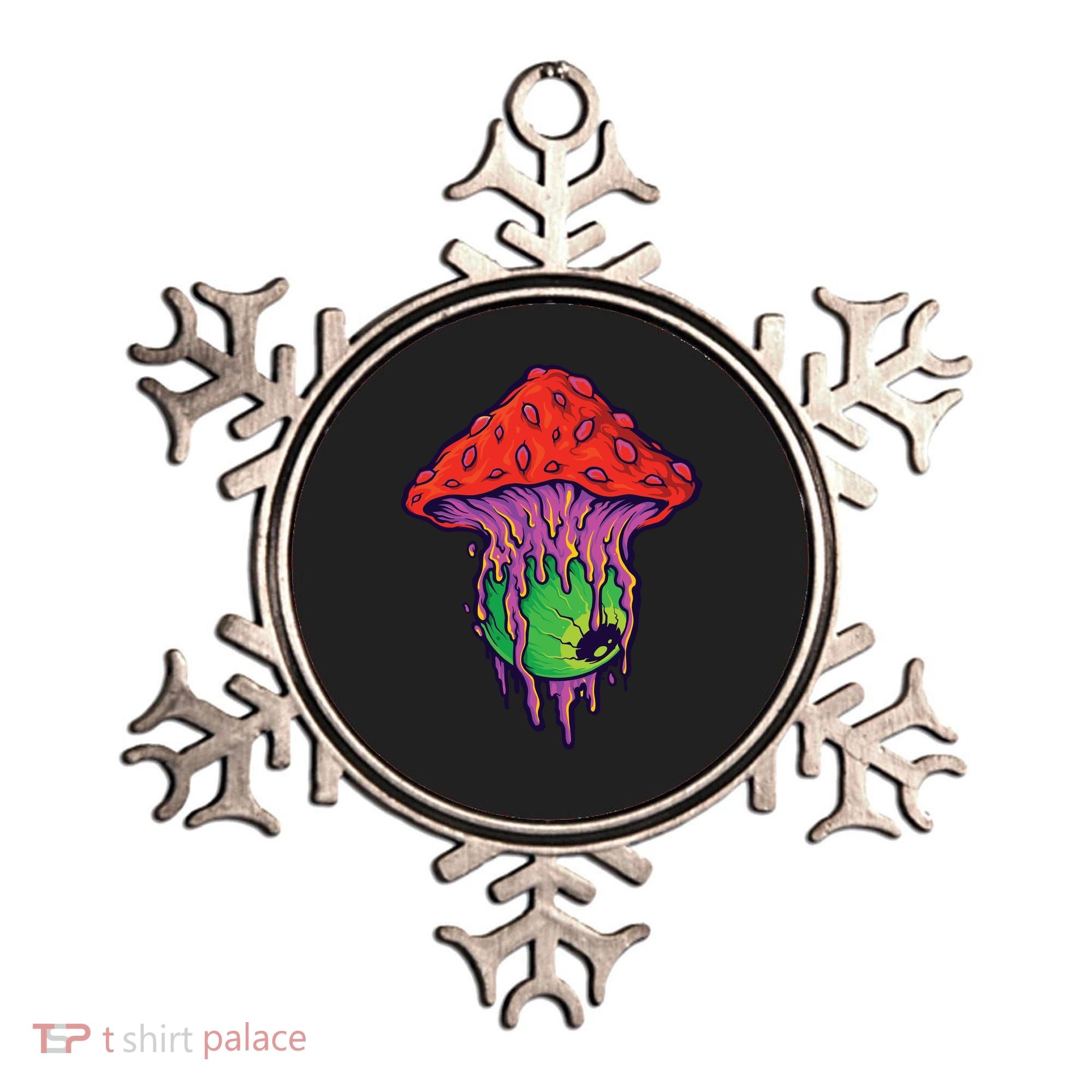 Trippy Melting Mushroom Ornament