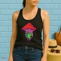 Trippy Melting Mushroom Women's Tank Top thumb 2