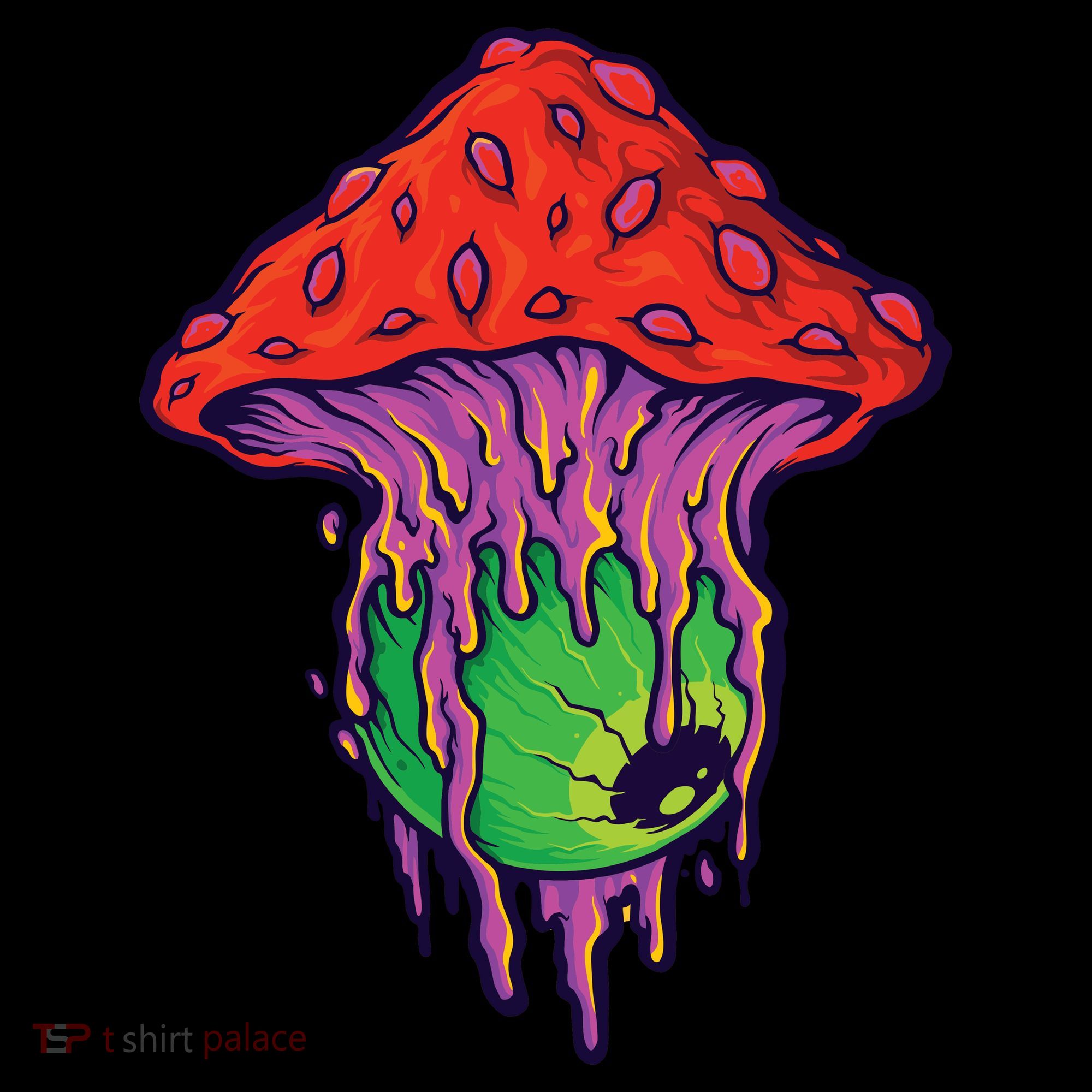 Trippy Melting Mushroom Women's Tank Top