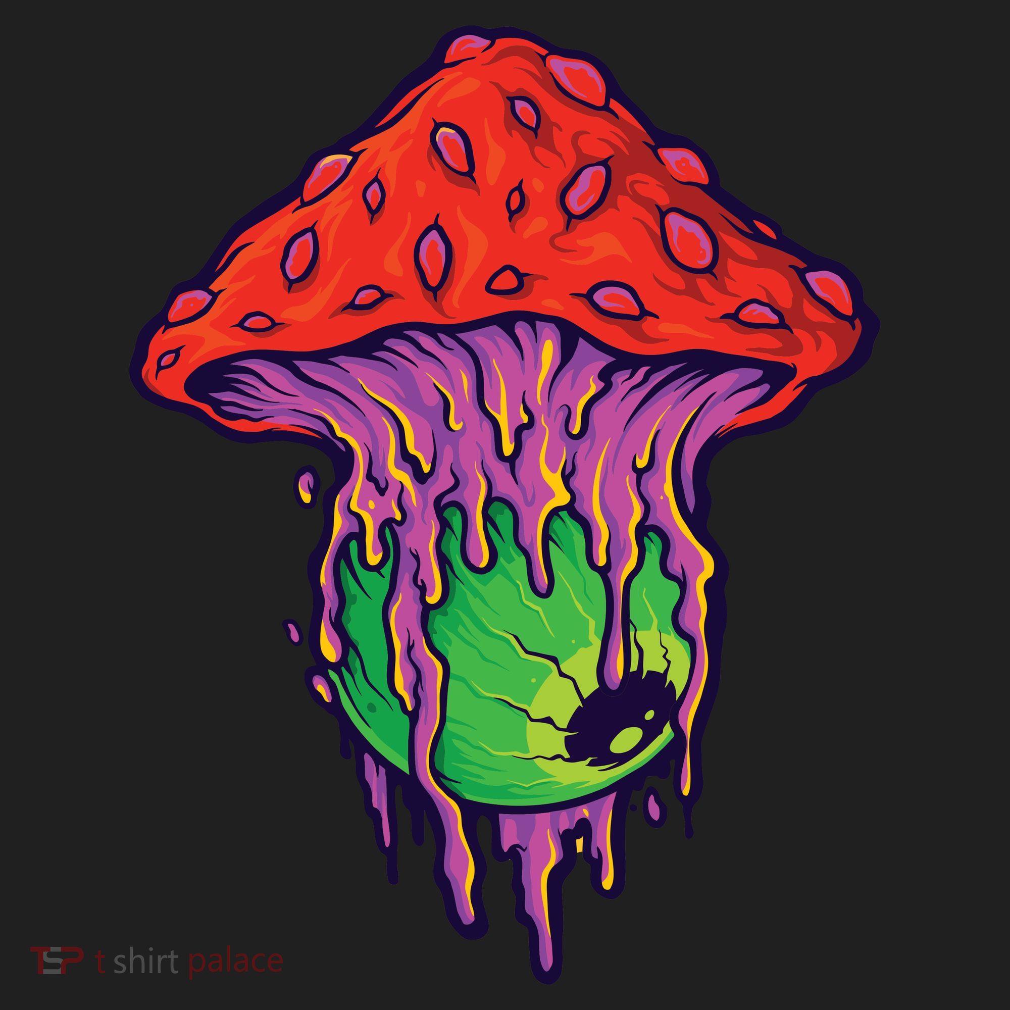 Trippy Melting Mushroom Hat
