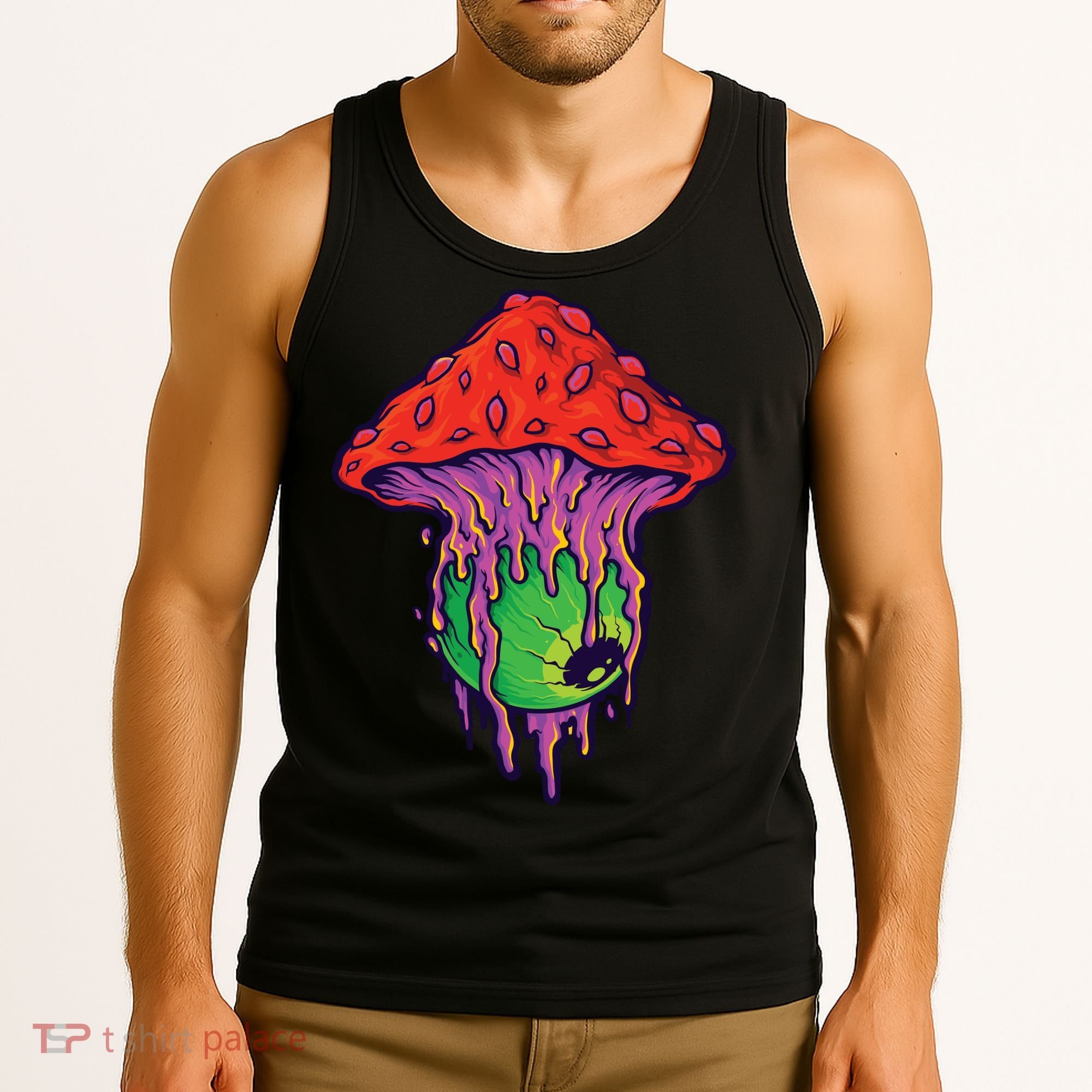 Trippy Melting Mushroom Tank Top